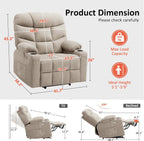 MCombo Power Lift Recliner Chair for Elderly with Extended Footrest Fabric