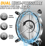 LidoDola 14 Inch Pressure Washer Surface Cleaner with Wheels for Concrete Patio Deck