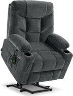MCombo Power Lift Recliner Chair for Elderly with Extended Footrest Fabric