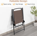 Vongrasig 6 Piece Folding Patio Dining Set Outdoor Table with 4 Chairs Umbrella