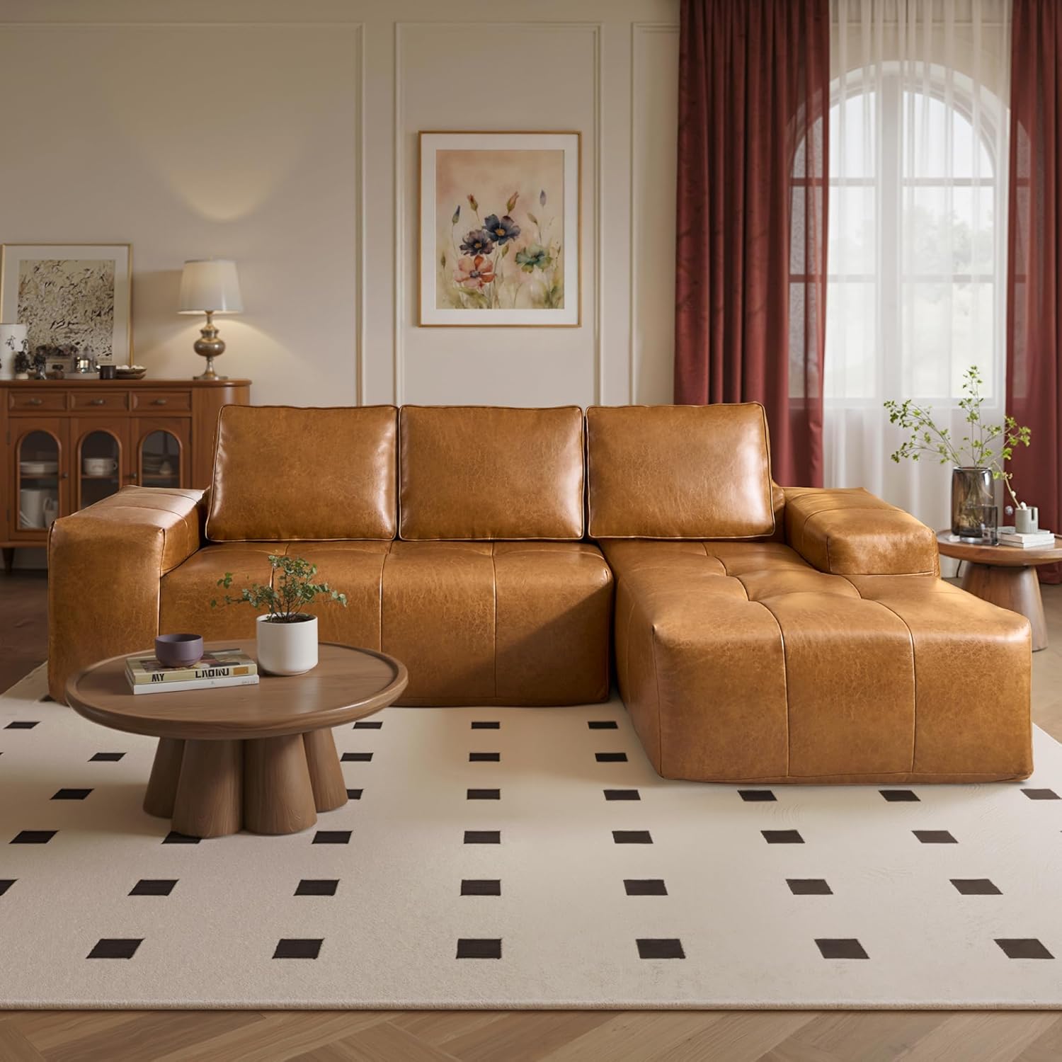 ovios Cloud Sectional Couch with L Shape Chaise Modern Modular Sofa