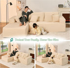Afuson Boneless Sectional Sofa L Shape Deep Seat Cloud Couch Living Room