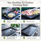Sophia & William Charcoal and Gas Grill Combo with Side Burner Dual Fuel BBQ Grill