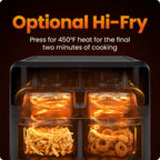 Chefman 6 Quart Dual Basket Air Fryer Oven Digital Nonstick Dishwasher Safe