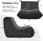 Hobestluk Giant Bean Bag Chair Memory Foam Faux Fur Sofa for Living Room