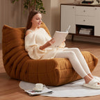 Hobestluk Giant Bean Bag Chair Memory Foam Faux Fur Sofa for Living Room