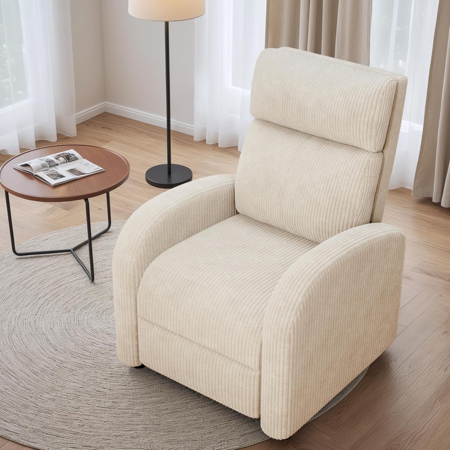 Homall Modern Recliner Chair PU Leather Padded Seat Single Sofa Home Theater