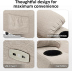 MCombo Power Lift Recliner Chair for Elderly with Extended Footrest Fabric