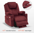 MCombo Power Lift Recliner Chair for Elderly with Heat Massage USB Cup Holders