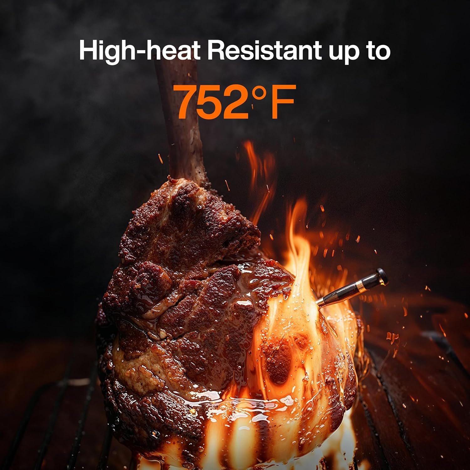 Typhur WiFi Wireless Meat Thermometer Digital with 2 Probes LCD Display for BBQ Grill Oven