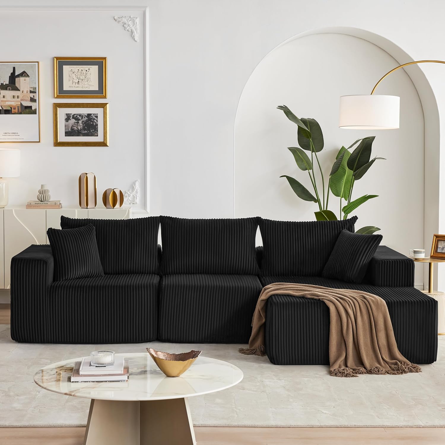Weture 108" Modular Sectional Sofa Deep Seat Cloud L-Shape Couch with Chaise