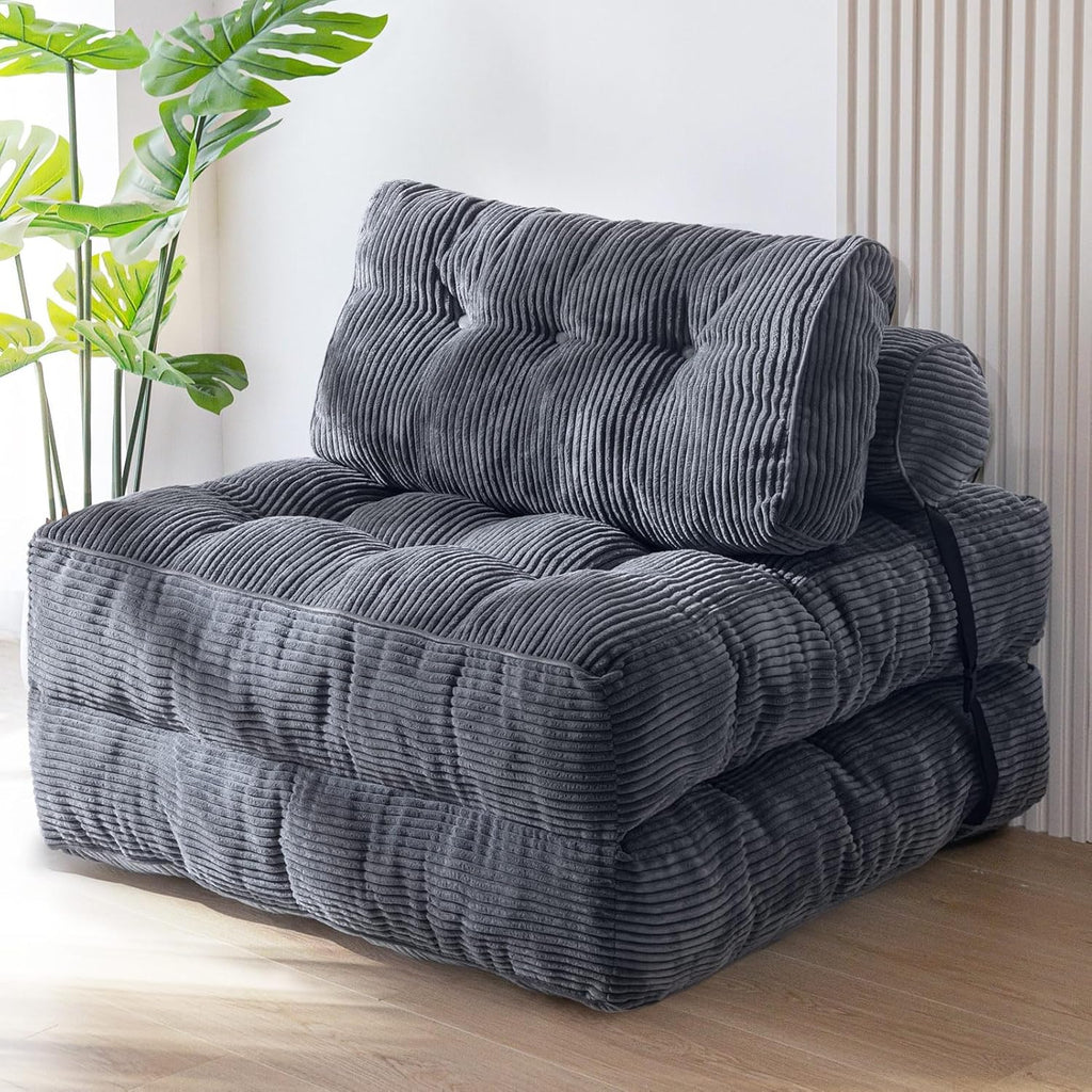 MAXYOYO Folding Sofa Bed Convertible Sleeper Chair with Pillow