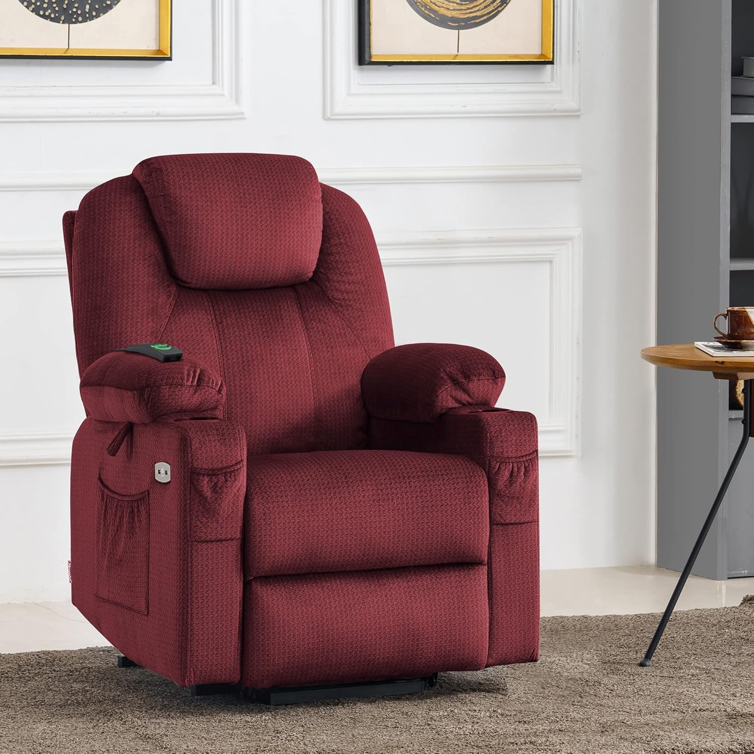 MCombo Power Lift Recliner Chair for Elderly with Heat Massage USB Cup Holders
