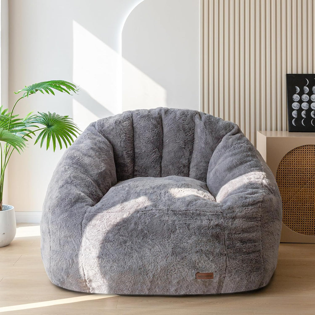 MAXYOYO Giant Bean Bag Chair Oversized Faux Fur Sofa for Adults Kids