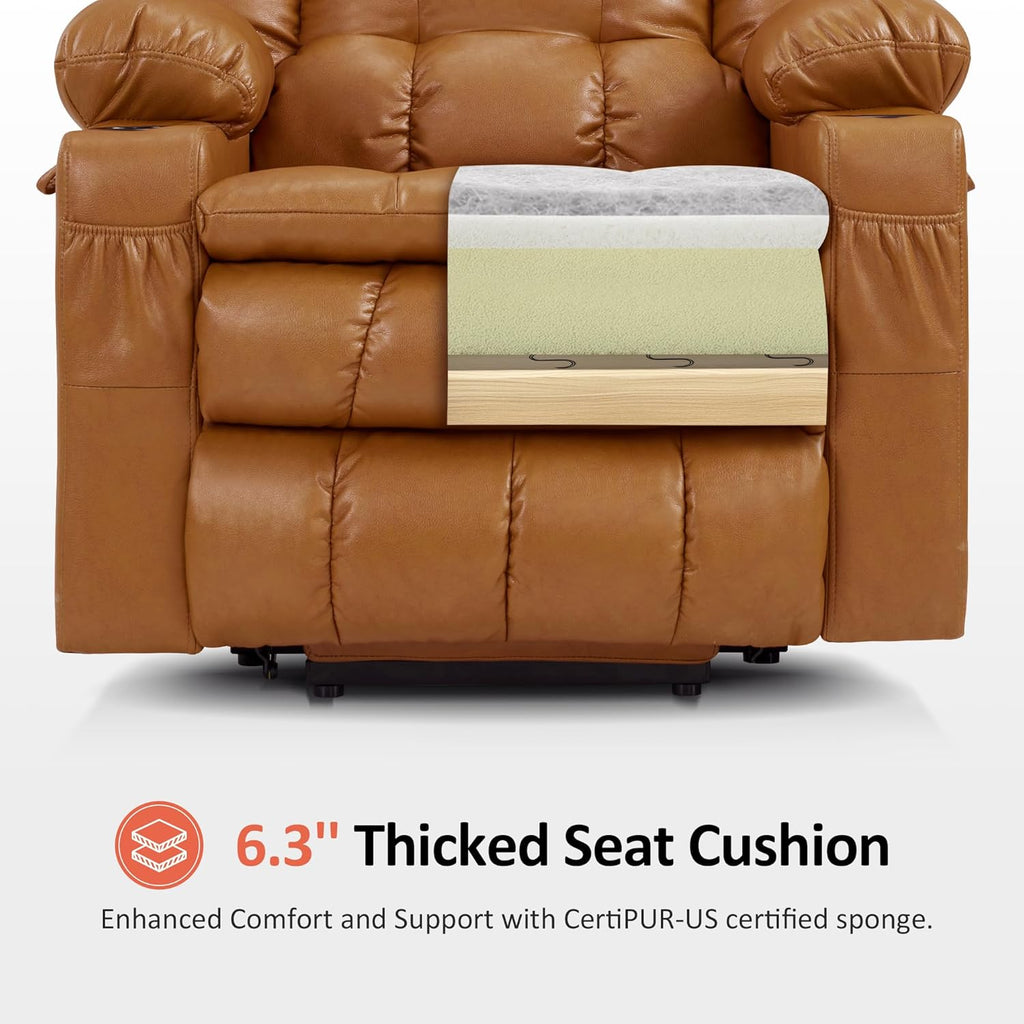 MCombo Dual Motor Power Lift Recliner Chair for Elderly with Heat Massage USB