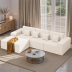 Luxanimarion Modular Sectional Sofa L Shape Deep Seat Cloud Couch Living Room