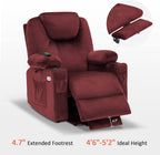 MCombo Power Lift Recliner Chair for Elderly with Heat Massage USB Cup Holders
