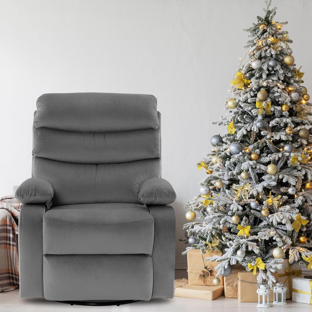 GNMLP2020 Swivel Rocker Recliner Chair Manual Small Space Nursery Living Room