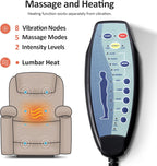 MCombo Electric Power Lift Recliner Massage Heat Chair for Elderly 3 Positions 2 Pockets USB
