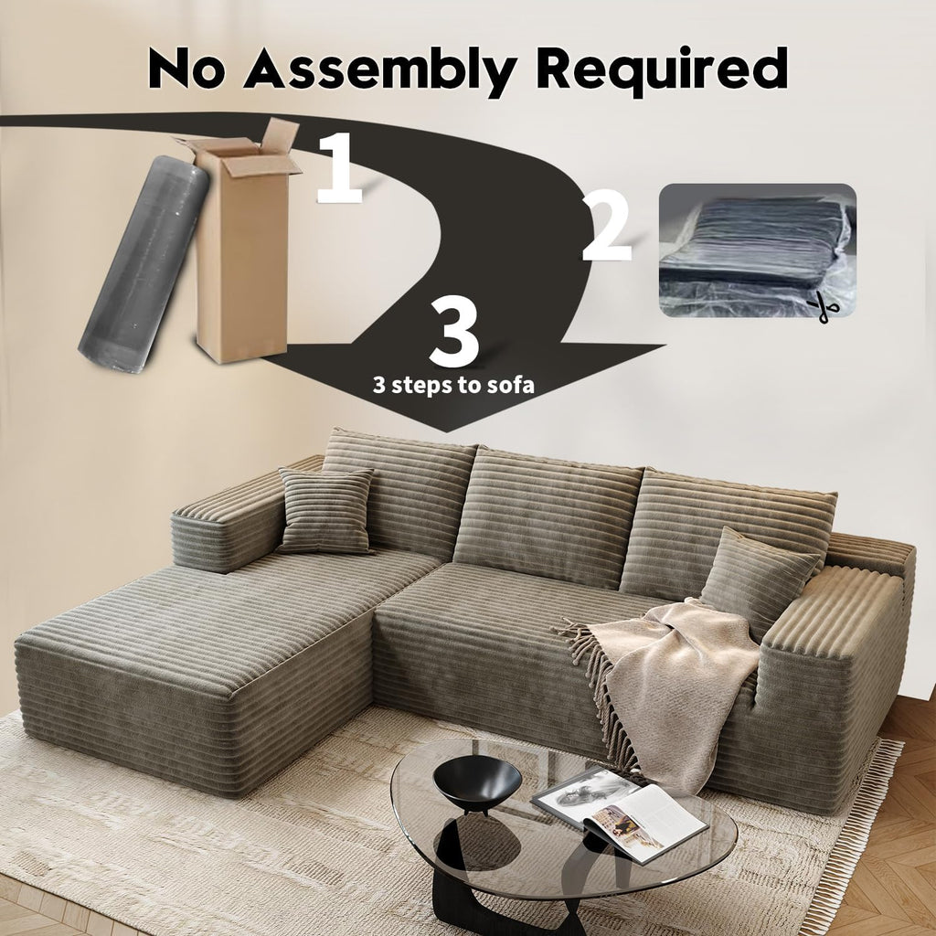 Settab Cloud Modular Sectional Sofa U Shaped Deep Seat Living Room Couch