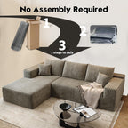 Settab Cloud Modular Sectional Sofa U Shaped Deep Seat Living Room Couch