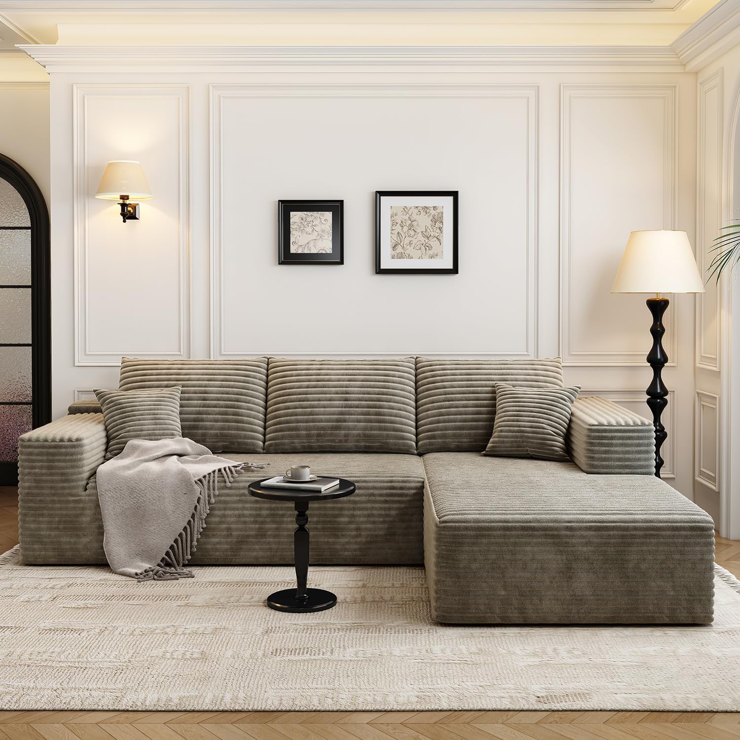 Settab Cloud Modular Sectional Sofa U Shaped Deep Seat Living Room Couch