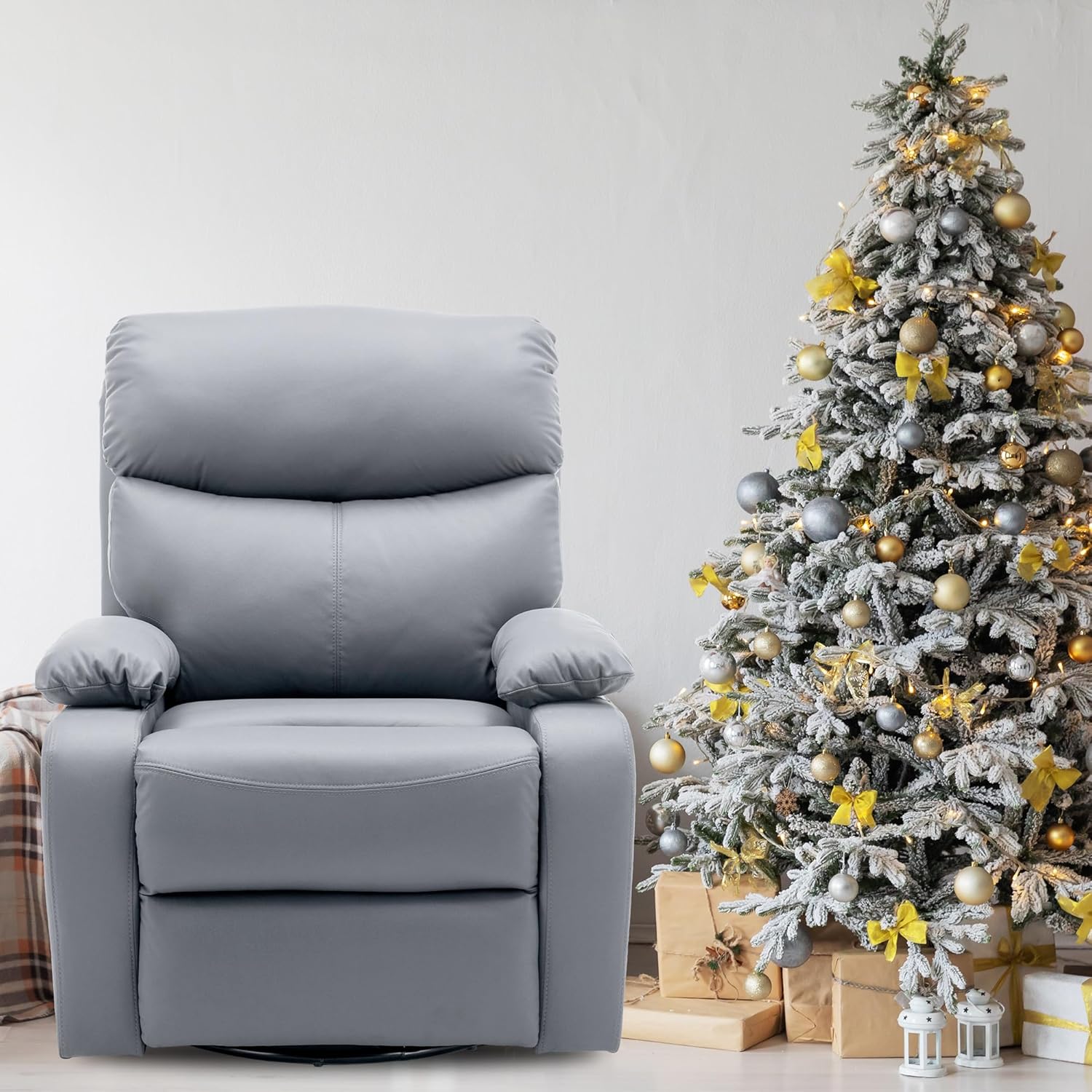 GNMLP2020 Swivel Rocker Recliner Chair Manual Small Space Nursery Living Room