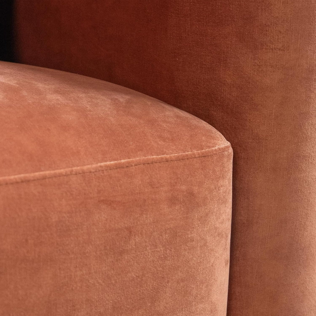 Acanva Luxury Velvet Sofa 3 Seater Modern Curved Back Couch for Living Room