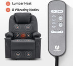 MCombo Electric Power Lift Recliner Massage Heat Chair for Elderly 3 Positions 2 Pockets USB