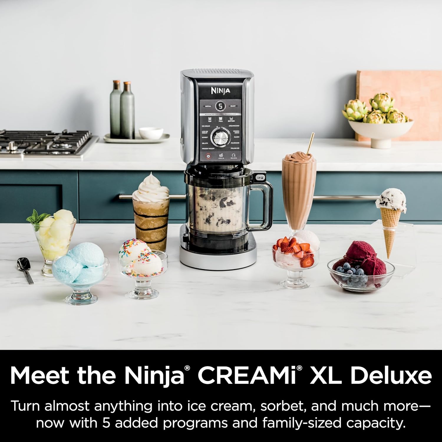 Ninja Ice Cream Maker with 7 One Touch Programs for Gelato Milkshakes Sorbet Smoothie Bowls