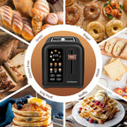 SEEDEEM 4 Slice Touch Screen Toaster LCD Display 7 Shade Settings Wide Slots 1800W