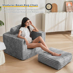 MAXYOYO Giant Bean Bag Chair for Adults with Pillows and Armrests
