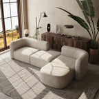 Acanva Luxury Velvet Sofa 3 Seater Modern Curved Back Couch for Living Room