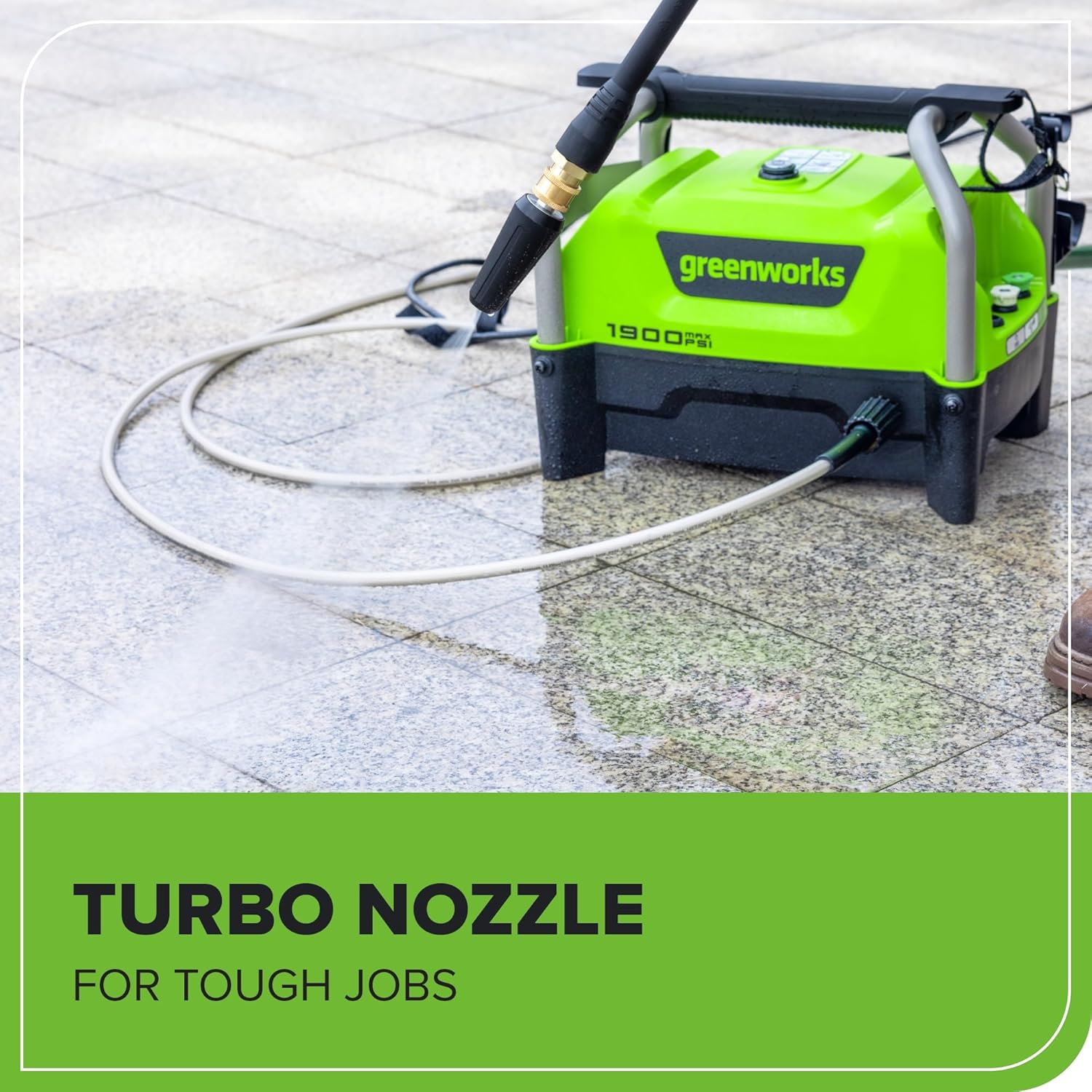 Greenworks 2000 PSI Electric Pressure Washer 13 Amp with Wheels 20 FT Hose 35 FT Cord