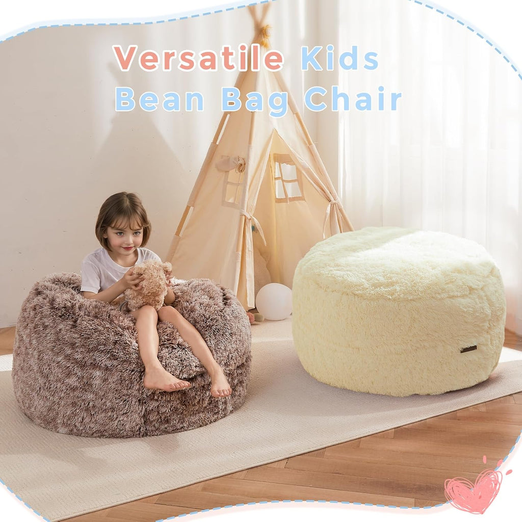 MAXYOYO Convertible Bean Bag Chair Bed for Kids with Foam Filling