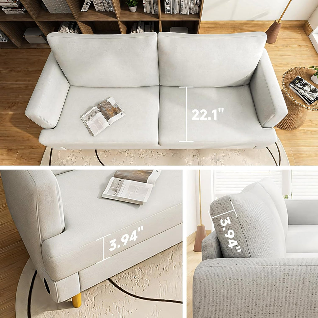 Loveseat Sofa Couch USB Ports 2 Seater Deep Seating Small Couch