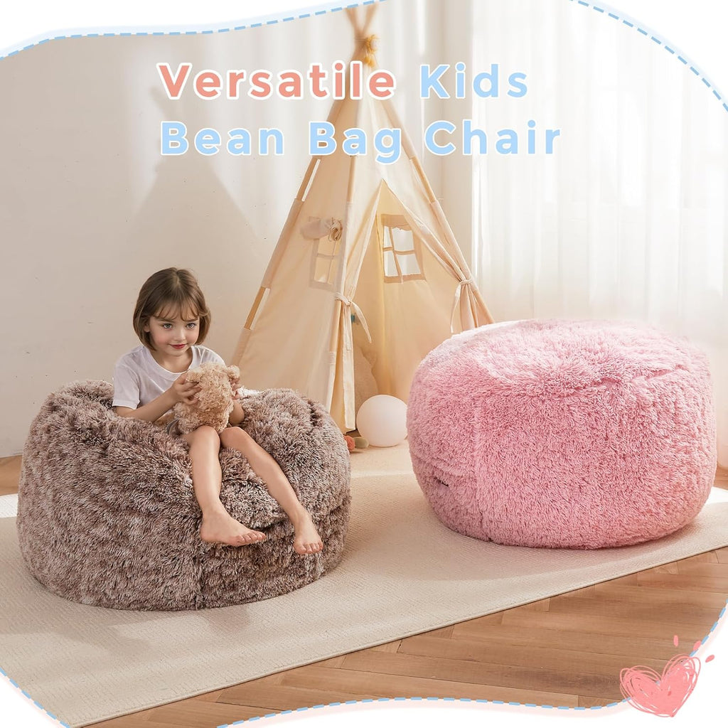 MAXYOYO Convertible Bean Bag Chair Bed for Kids with Foam Filling