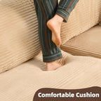 Afuson Boneless Sectional Sofa L Shape Deep Seat Cloud Couch Living Room