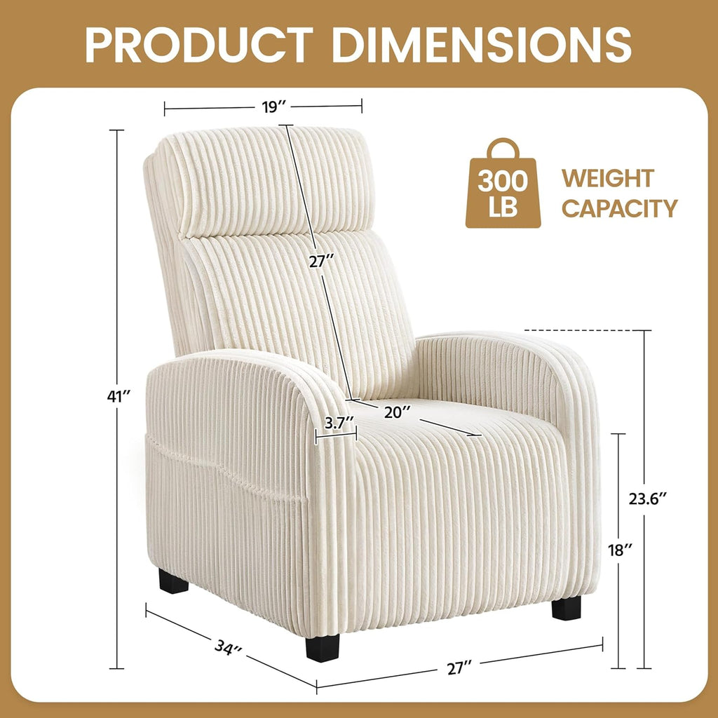 Yaheetech 360 Swivel Glider Chair Nursery Corduroy Rocking Nursing Chair with Pockets