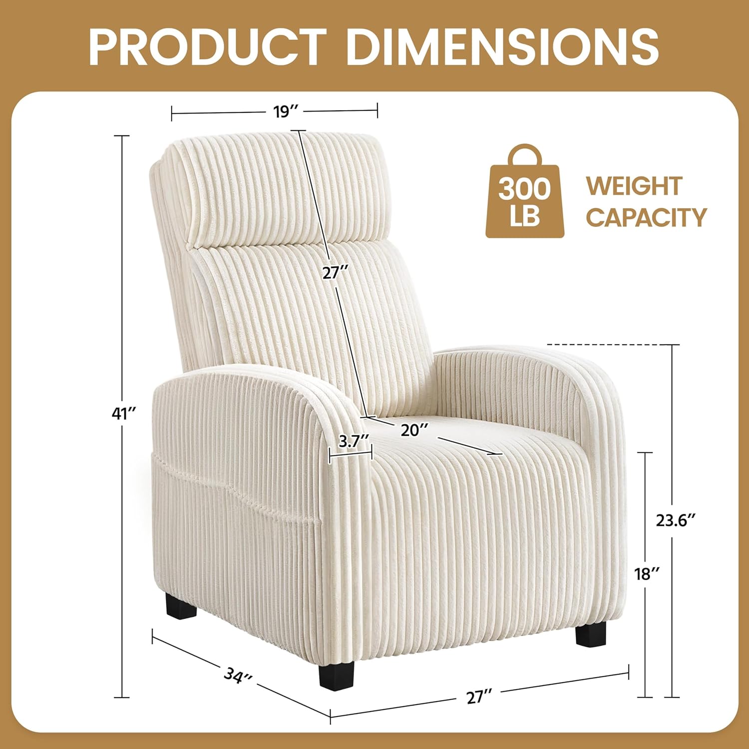 Yaheetech 360 Swivel Glider Chair Nursery Corduroy Rocking Nursing Chair with Pockets