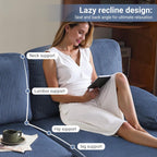 VINGLI 110 Sectional Couch U Shaped Sofa Set with Double Chaise Chenille Fabric