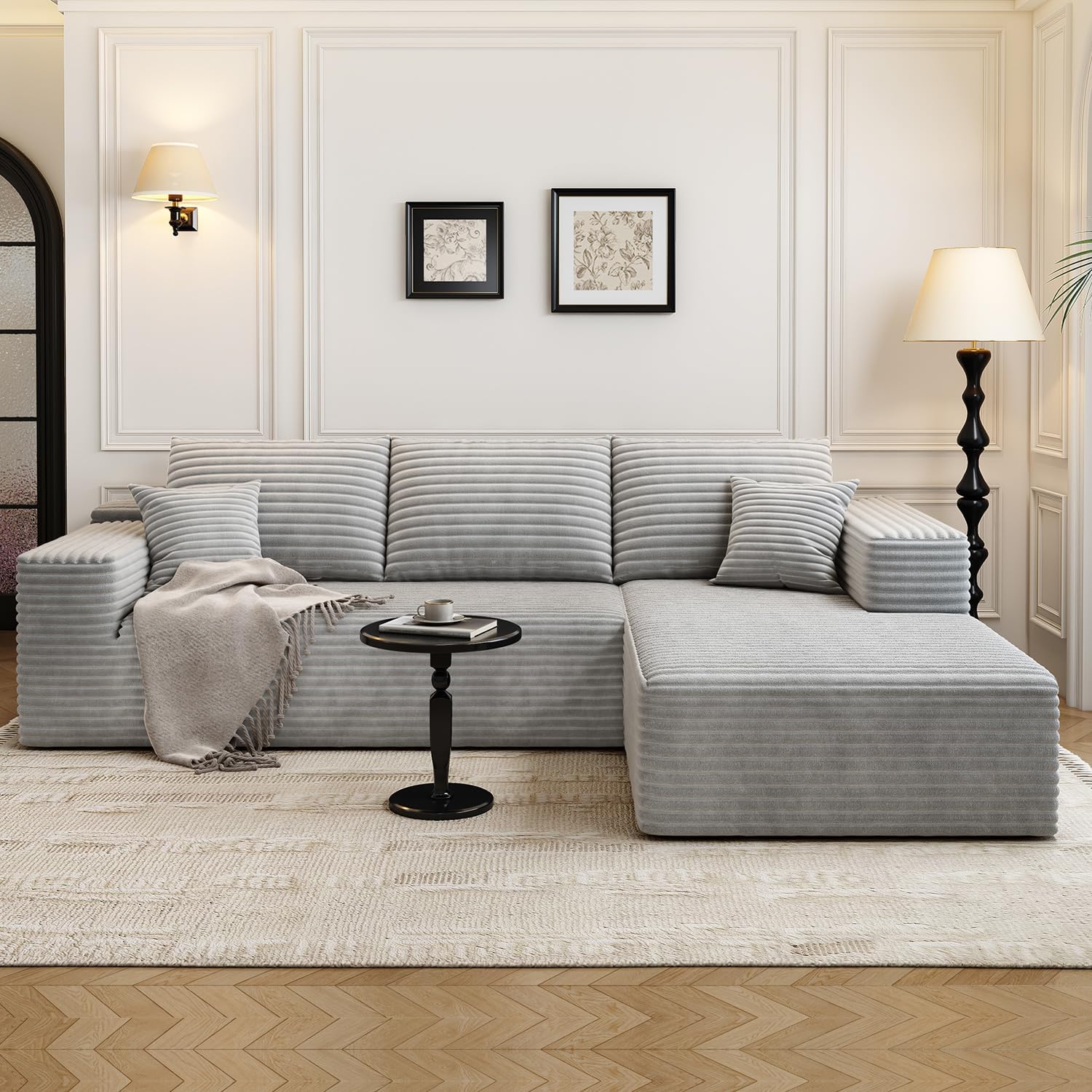 Settab Cloud Modular Sectional Sofa U Shaped Deep Seat Living Room Couch
