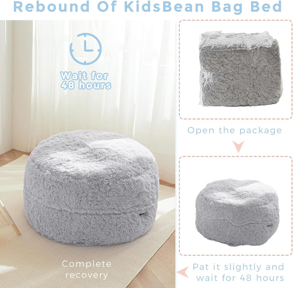 MAXYOYO Convertible Bean Bag Chair Bed for Kids with Foam Filling
