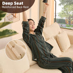 Afuson Boneless Sectional Sofa L Shape Deep Seat Cloud Couch Living Room
