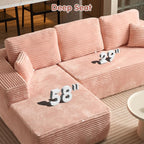 ovios Cloud Sectional Couch with L Shape Chaise Modern Modular Sofa