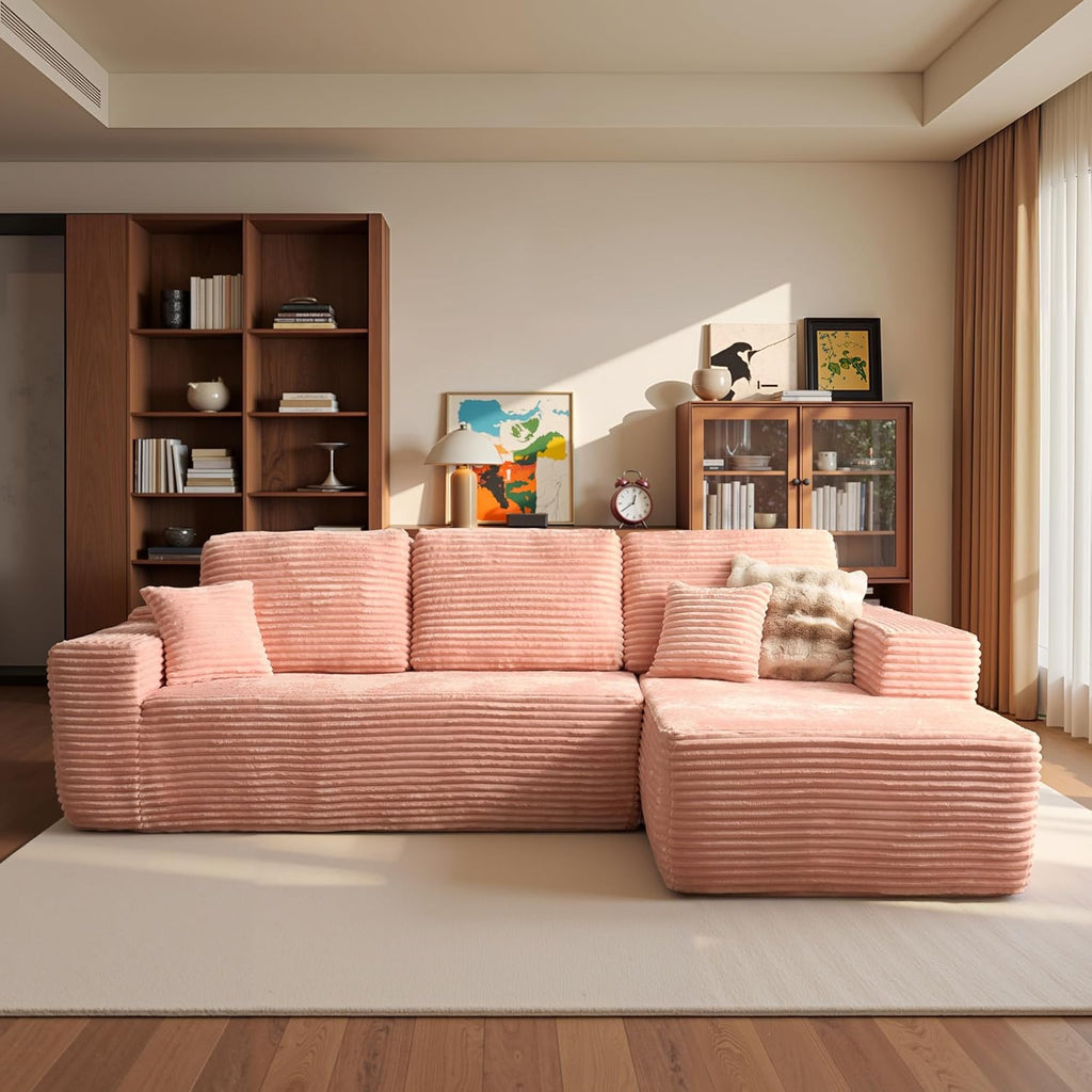 ovios Cloud Sectional Couch with L Shape Chaise Modern Modular Sofa
