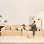 Afuson Boneless Sectional Sofa L Shape Deep Seat Cloud Couch Living Room
