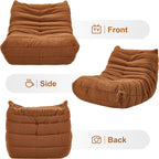 Hobestluk Giant Bean Bag Chair Memory Foam Faux Fur Sofa for Living Room