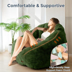 MAXYOYO Giant Bean Bag Chair Oversized Faux Fur Sofa for Adults Kids