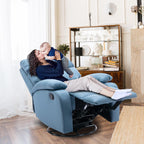 GNMLP2020 Swivel Rocker Recliner Chair Manual Small Space Nursery Living Room